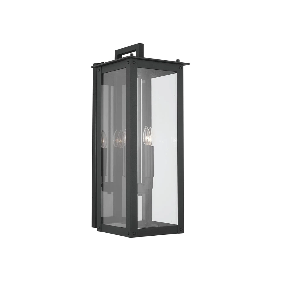Capital Lighting 934641BK Hunt Urbano/Industrial Vidrio Transparente Rectangular Exterior... Foto 4 de 4