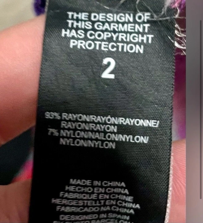 Mini Vestido Lápiz Custo Barcelona Negro Púrpura Azteca Sin Mangas Rayas Talla 2 Foto 3 de 4