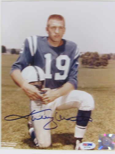 JOHNNY UNITAS 27X21 SIGNED AUTOGRAPHED BALTIMORE COLTS FRAMED MATTED PHOTO PSA - Picture 6 of 8