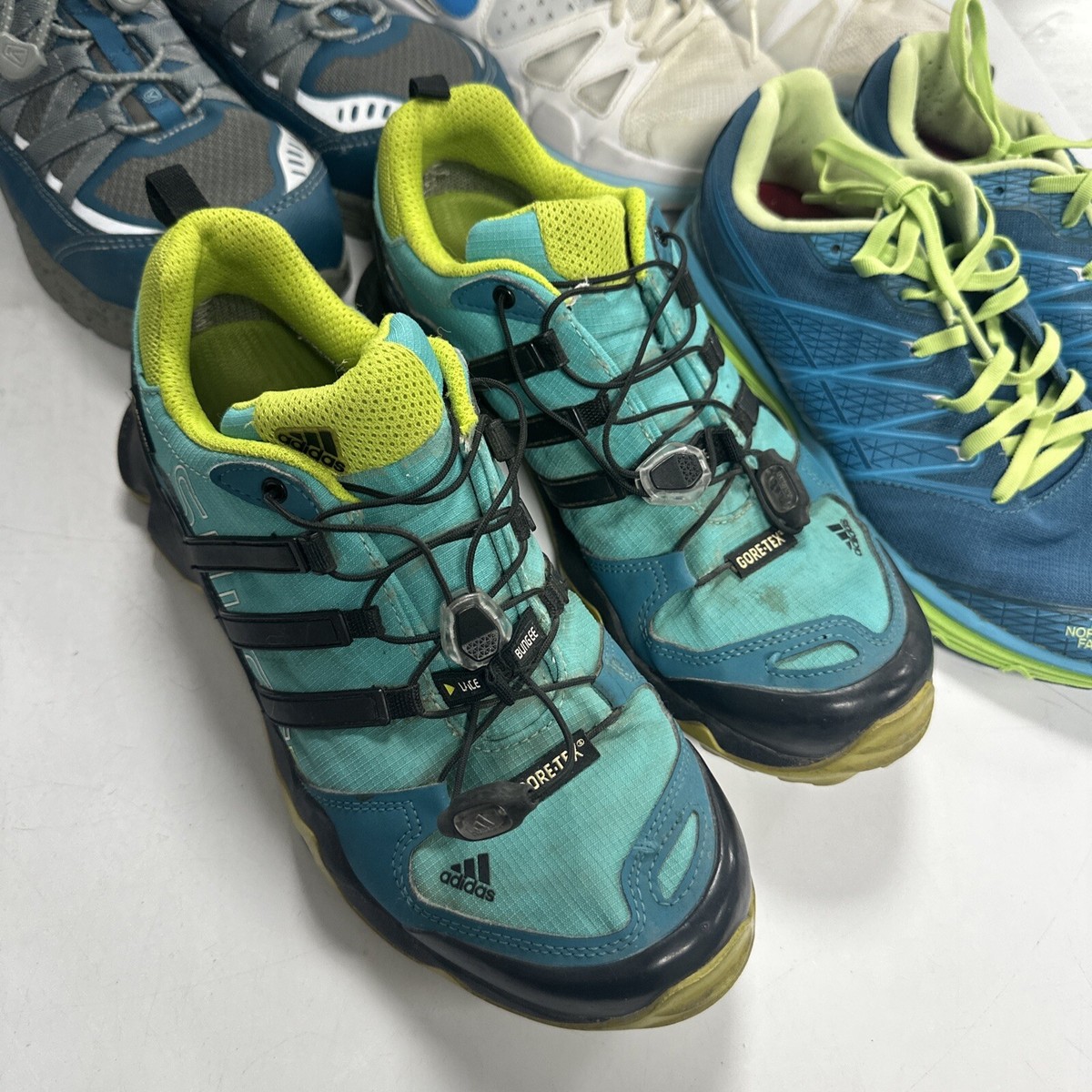 4x Pair Womens Shoes Size 6.5 North Face Keen Nike Adidas Sneakers Hiking Active View 6
