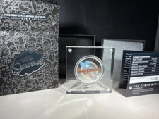 2021 The Perth Mint The Simpsons 1oz Colorized Silver Proof Itchy & Scratchy