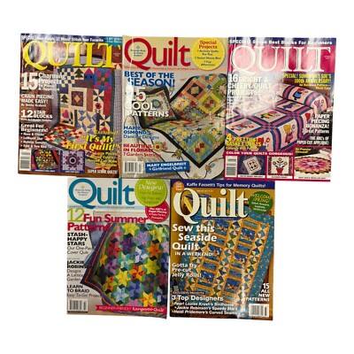 Lot of 5 Quilt American Patchwork & Quilting Vintage Magazines