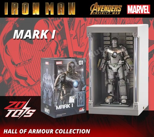 Figuras de acción Iron Man ZD Toys MK1-MK7 Hall of Armour Collection - Imagen 7 de 27