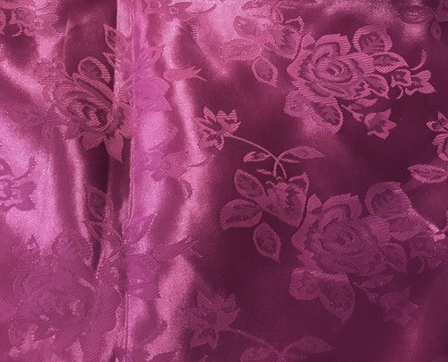 Fuchsia Pink Stain Jacquard Fabric 60” With Sold By The Yard - Picture 5 of 5