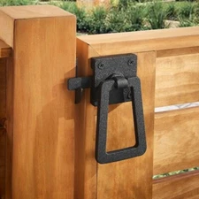Gate Latch Heavy Duty Slate Grey Ring Latch with Rust Defender