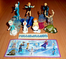 DISNEY FROZEN COMPLETE SET 8 FIGURES  PAPERS KINDER JOY SURPRISE EGG TOYS 2016