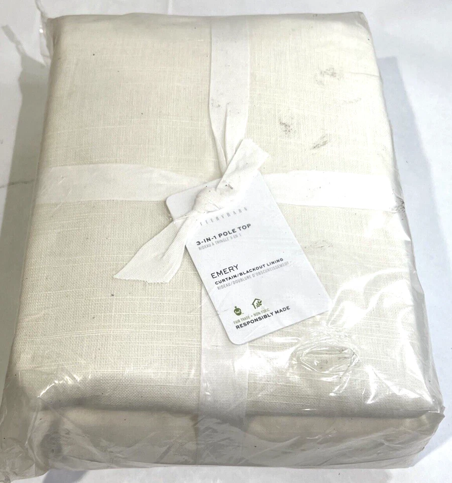 Pottery Barn Emery Blackout Curtains (Mixed Lot of White & Ivory, Unknown Sizes) - Image 4 of 4