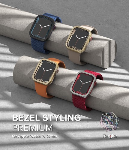 Pour Apple Watch Series 9, 8, 7, SE 45 mm, 40 mm étui protection cadre lunette annulaire - Photo 200 sur 268