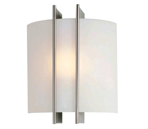 Lite Source LS-1673 Checks Wall Sconce Polished Steel - Picture 1 of 4