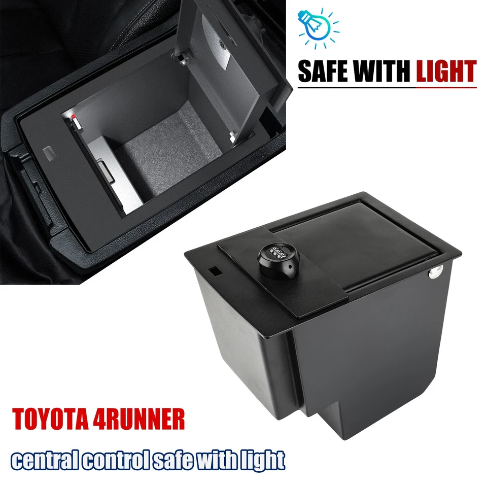 Center Console Safe Storage Box W/ LED 00016-86184 For 2010-2024 Toyota 4Runner - Image 2 of 4