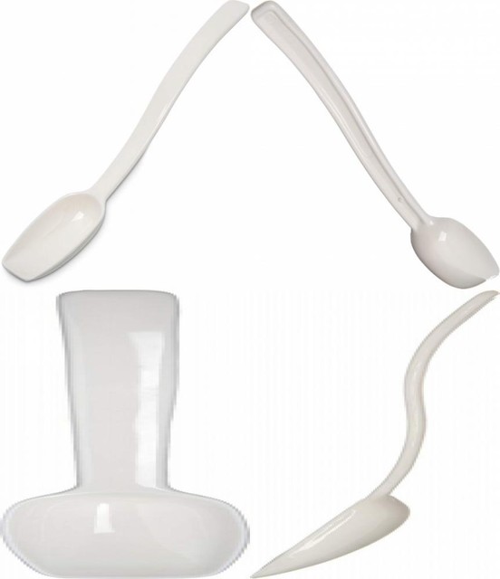 Carlisle 446002 Solid Spoon 0 5 Oz White Each