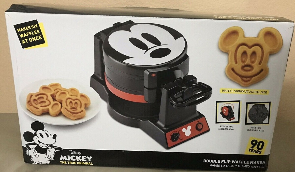 キッチン家電 Disney Mickey Double Flip Waffle Maker Disney Mickey Mouse Double Flip Waffle Maker with Nonstick