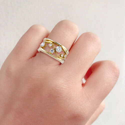 Crystal Rings Knuckle Rings Crystal Finger Rings Wedding Jewelry Rings Size 6-10 - Picture 1 of 9