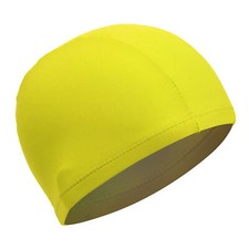 Yellow Swimming Cap High Elasticity Thick Bathing Cap Polyester Swimming FF