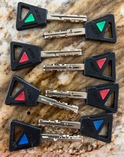 ABLOY HIGH SECURITY KEYS LOT OF EIGHT KEYS