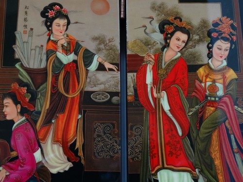 Chinese 6-Panel Table Screen - 12 Beauties of Jinling, "Dream of Red Mansions" - 第 5/24 張圖片
