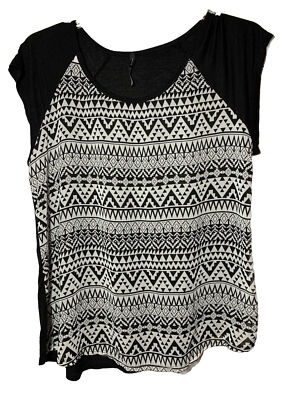 Iris design womens top 1xl Blouse Black Design