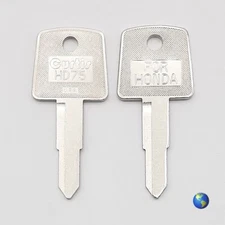 HD75 Key Blanks for Hitachi, Honda, John Deere, KYMCO, and Sun Tracker (2 Keys)