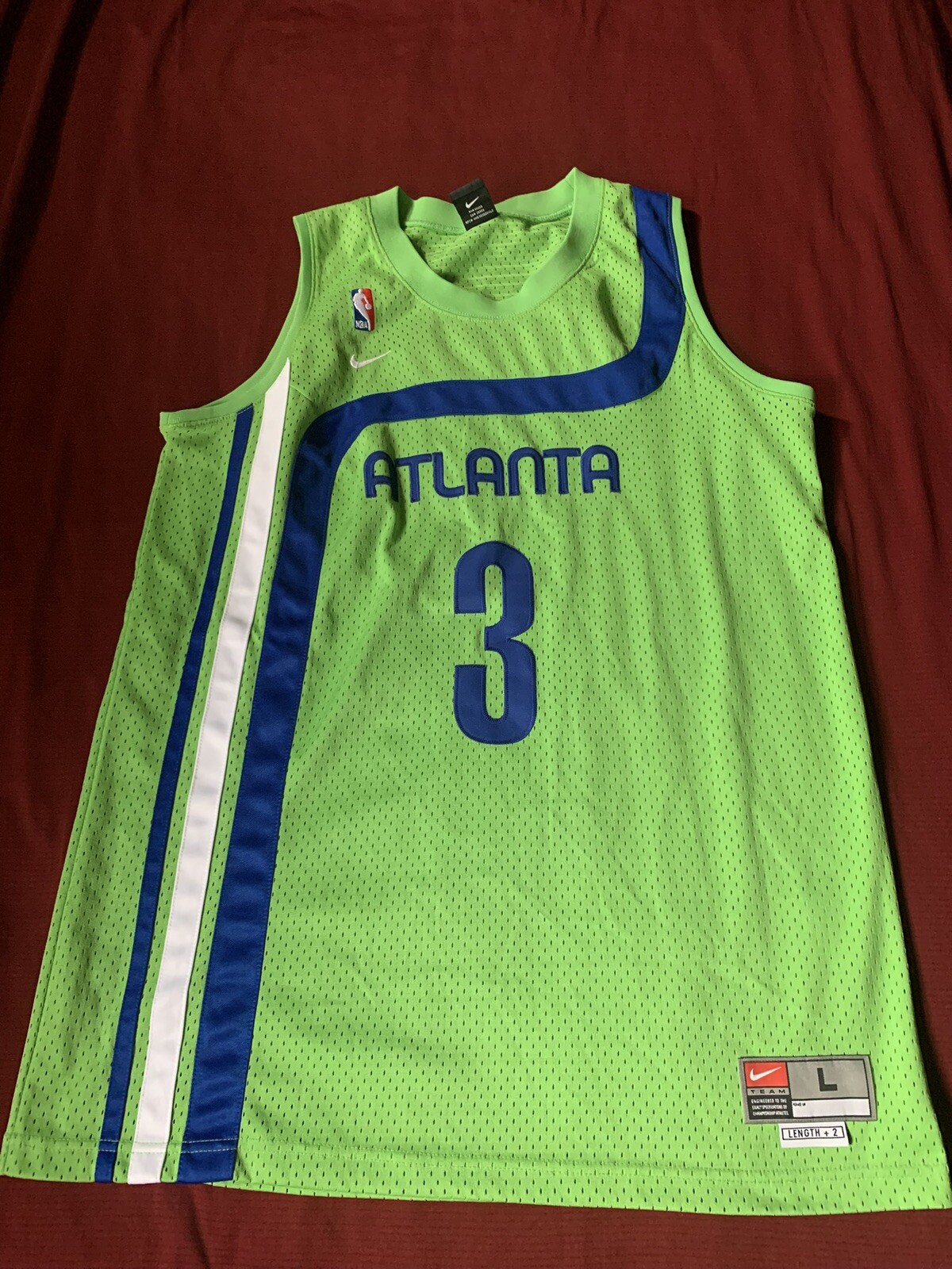 Vintage Shareef  #3 Atlanta Hawks Nike Swingman Jersey Size L +2 Inch