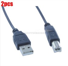 2Pcs 5Ft USB2.0 A Male To B Male Printer Scanner Cable BLACK U2A1-B1-10-2PK uo