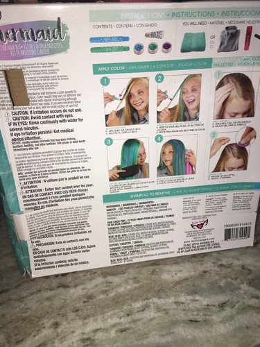 Shine Out Loud Ocean Child Mermaid Glitter Hair Kit Hair Chalk & Shimmer Set NEW - Picture 2 of 2