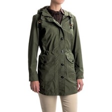 Nwt Authentic Womens Filson Field Parka Waxed Cotton Olive Jacket Size L Large
