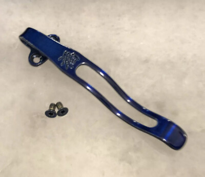Blue Titanium Deep Carry Pocket Clip For Benchmade Barrage 580 Osborne 940 Knife