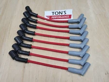 Ton's 8mm 11" RED LS High Performance Spark Plug Wire Set LS1 Pro GM TRUCKS Gray
