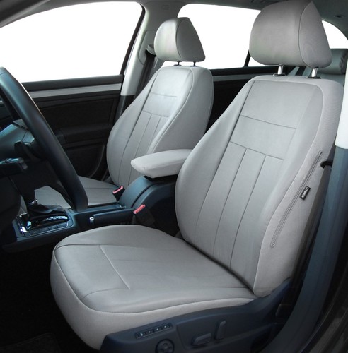 Fundas de asiento de cuero sintético a medida en gris para Renault Twingo I II - Imagen 3 de 4