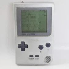 Gameboy Pocket Console Silver MGB-001 Nintendo M11053076 made in JAPAN gb