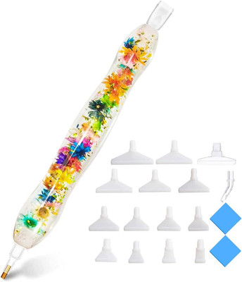 Colorful Flowers 5D Diamond Painting Art Drill Tool Pen Kits Resin Gem Picker fo