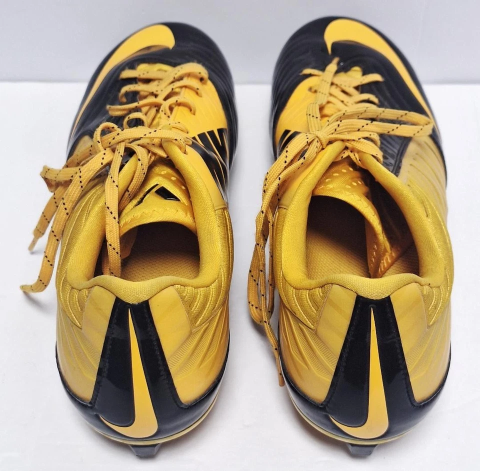 Botines de fútbol Nike Vapor Speed amarillos y negros con Swoosh talla 14 código postal leer Foto 3 de 4