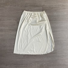 Vanity Fair Vintage Ivory Silk Slip Skirt with Lace Detail Size SMall 24"