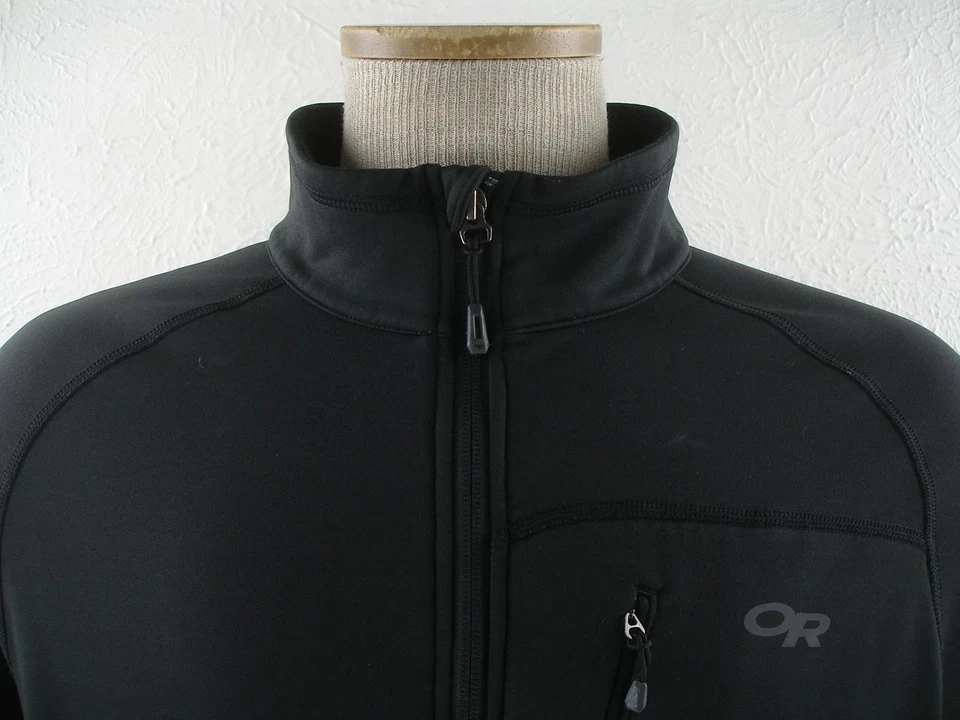 Men's XL Outdoor Research 271451 Vigor Grid Fleece Full-Zip Black Jacket Stretch - Image 3 of 4