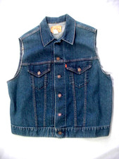 Vintage Levis Orange Tab Archive Denim Vest Western Cowboy Men 42