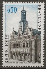 🦬Timbre France N°1499 - Luxe ** - Hotel de V. De St Quentin - MNH** - 1966🦬