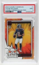 2024 Clearly Donruss Bomb Squad Red 3/99 Caleb Williams #1 PSA 9 MINT Rookie RC