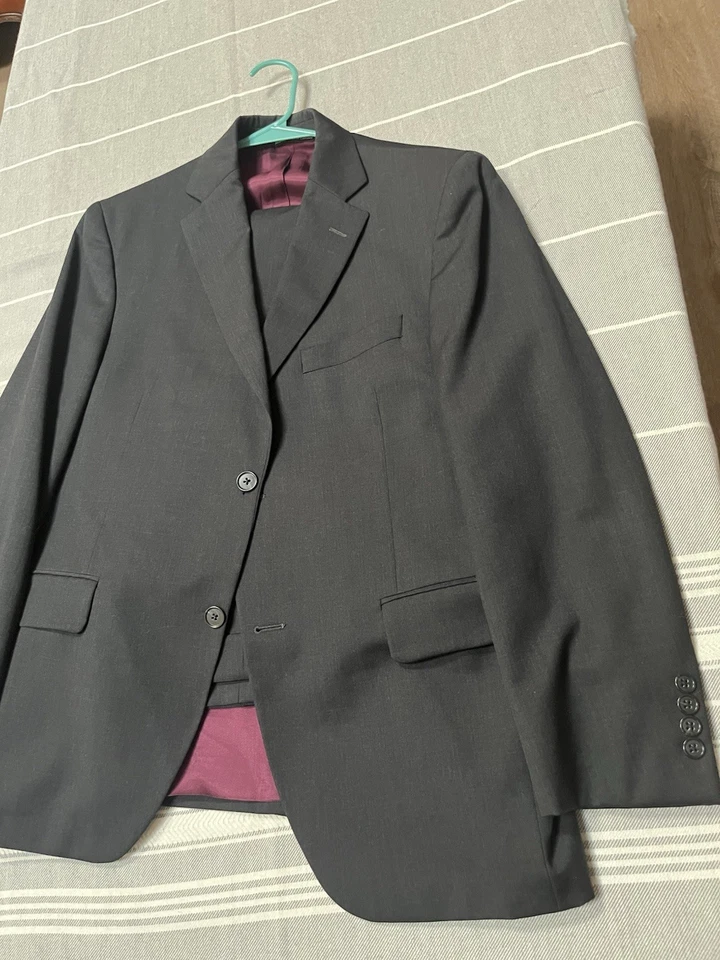 Traje Jack Victor Select Gris Carbón 40S 2 Piezas 34x29 Lana 2 Botones Foto 3 de 4