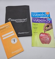 MISC LOT WW Weight Watchers Points Plus 2012 Powerstart Tracker, Weekly WW Bag