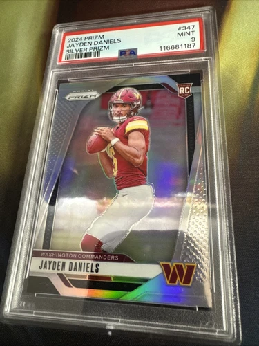 2024 Panini Prizm Jayden Daniels Rookie Silver Prizm PSA 9