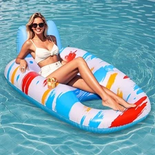 Inflatable Pool Float Adult, Pool Float Lounger Raft Floaties Water Floating Cha