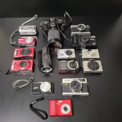 Digitalkameras Konvolut 15 Stück Canon Nikon Ricoh Sony Olympus defekt Bastler