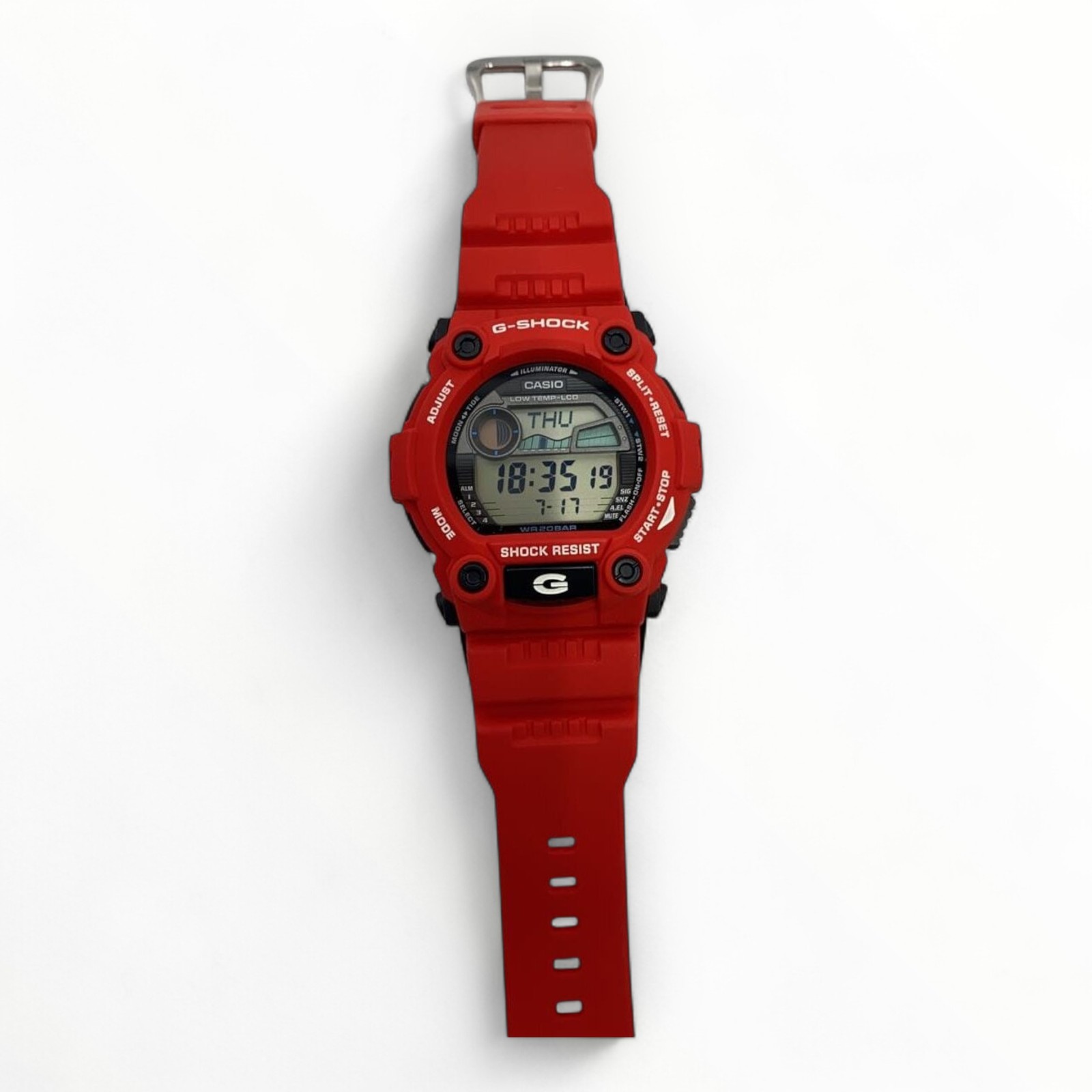 CASIO Digital Quartz Red Mens Watch 1.97