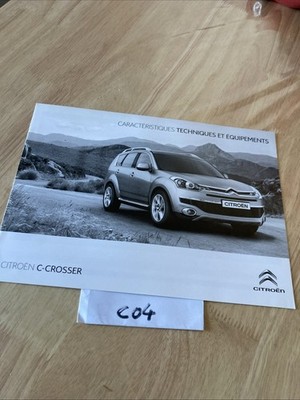 Citroën C-Crosser 2010 Technical Specifications And Equipment Brochure