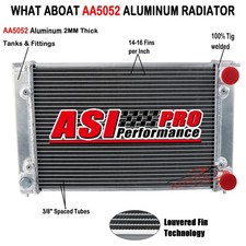 2 Row 40mm Aluminum Radiator For 1986-95 1994 Vw Golf Mk2 Mk1 1.6l 1.8l 2.0l Mt
