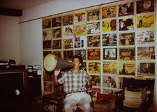 1970s Man with Megaphone Vintage Movie Posters Wall 35mm Slide