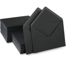 200 Pack Black Envelopes 5 x 7 Inch for Invitation Wedding Card Envelopes Sel