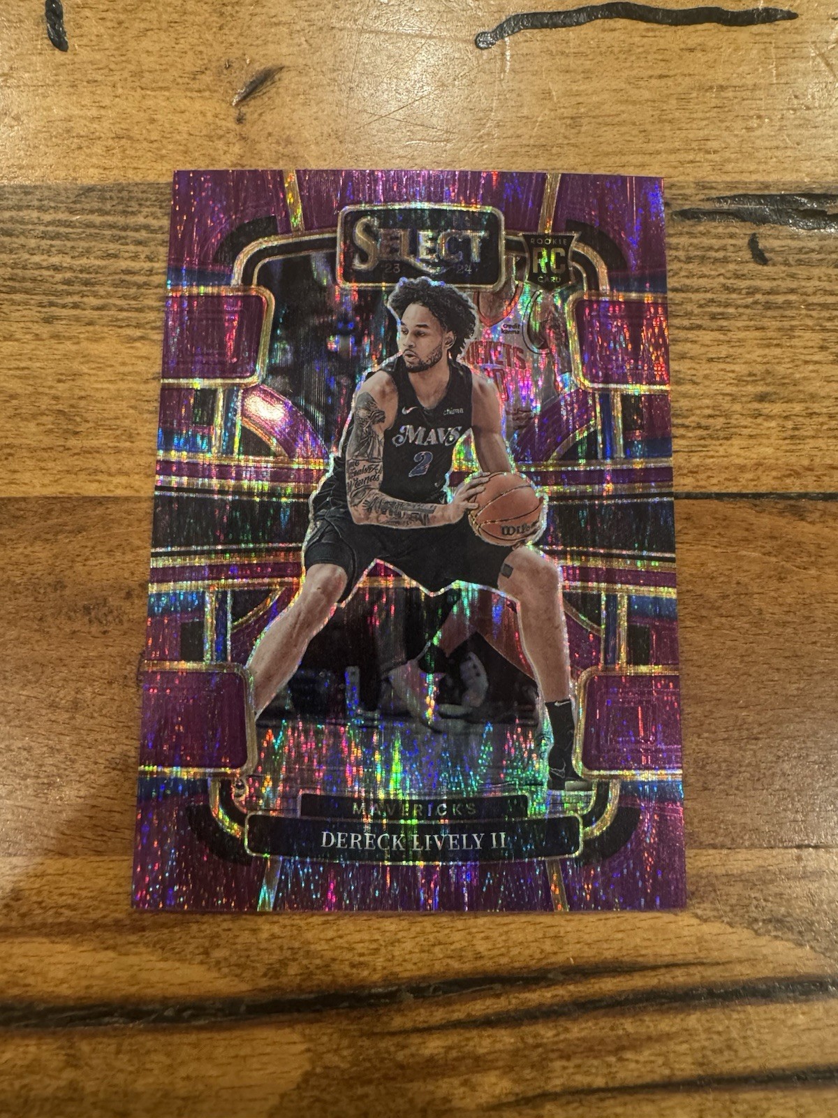 2023-24 Panini Select Dereck Lively II Concourse Purple Flash Prizms RC /175 #76