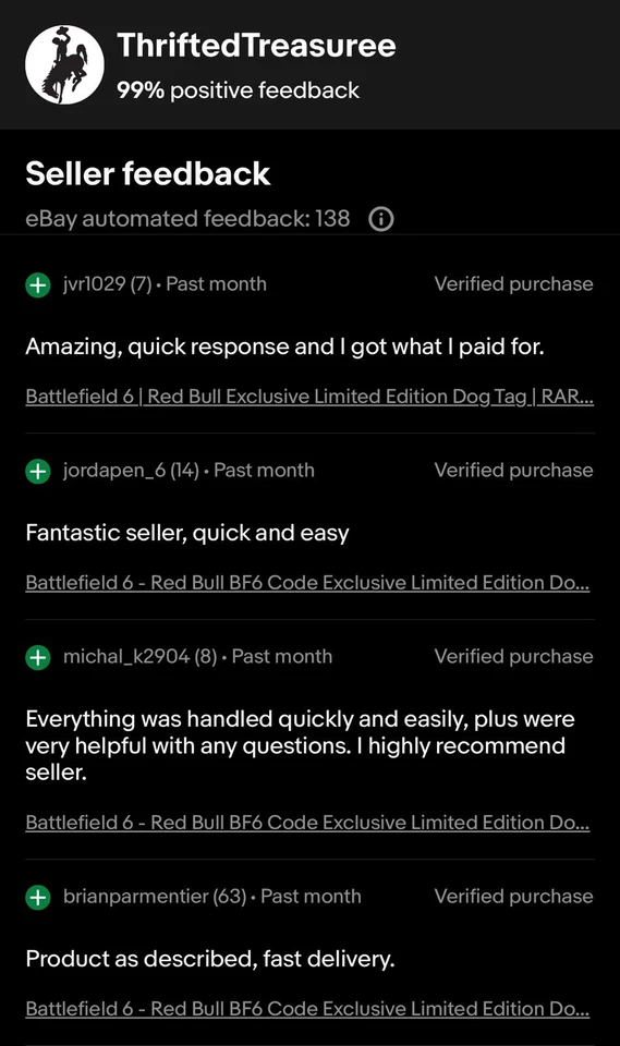 Battlefield 6 - Red Bull BF6 Code Exclusive Limited Edition Dog Tag + Double XP - Image 3 of 3