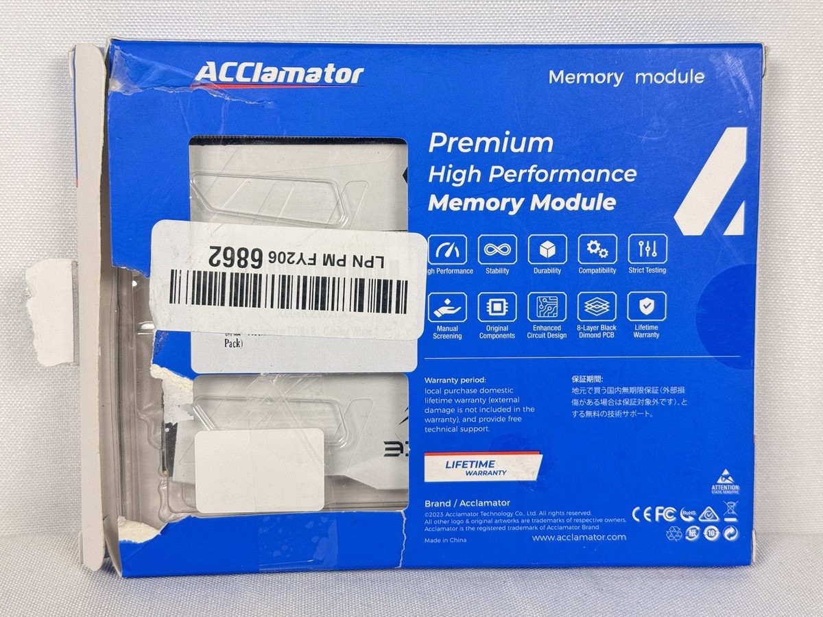 メモリー ACClamator high performance MemoryModule Acclamator RAM Memory Module Dual Channel Kit High Performance